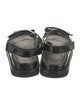 Chanel Interlocking CC Logo Patent Leather Sandals
