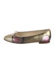 Chanel Interlocking CC Logo Snakeskin Ballet Flats