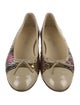 Chanel Interlocking CC Logo Snakeskin Ballet Flats