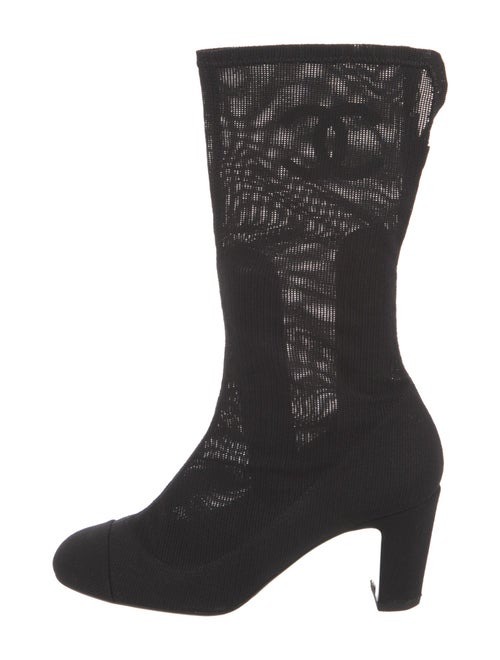 Chanel Mesh Lace-Up Boots