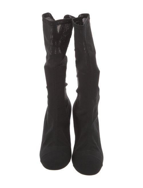 Chanel Mesh Lace-Up Boots