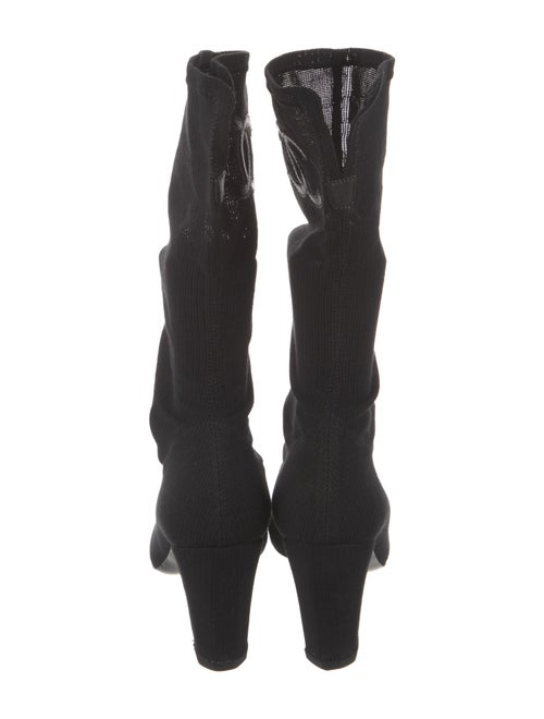 Chanel Mesh Lace-Up Boots