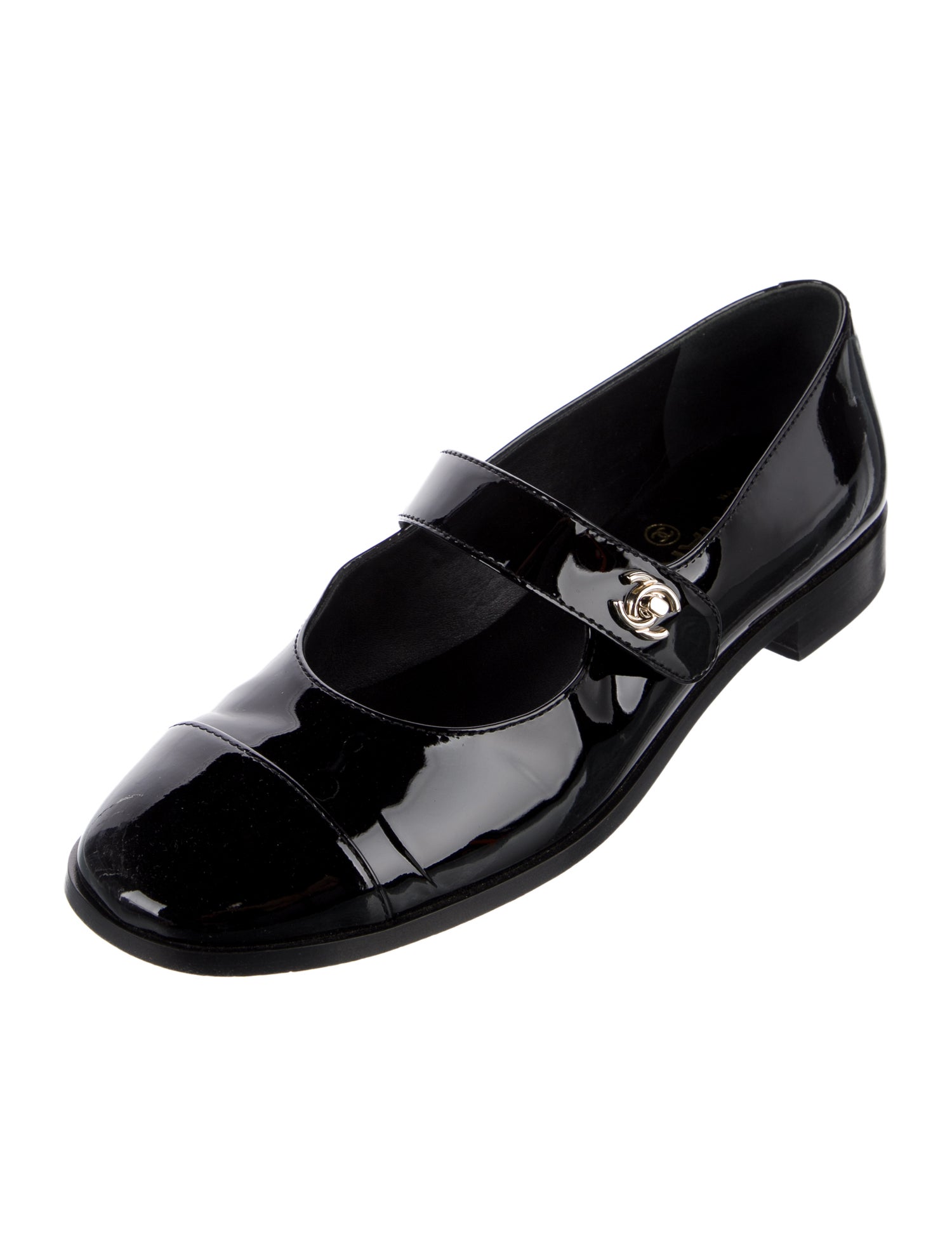 Chanel 2023 Interlocking CC Logo Mary Jane Flats
