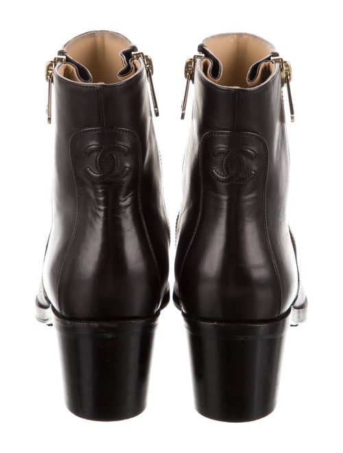 Chanel 2015 Interlocking CC Logo Chelsea Boots