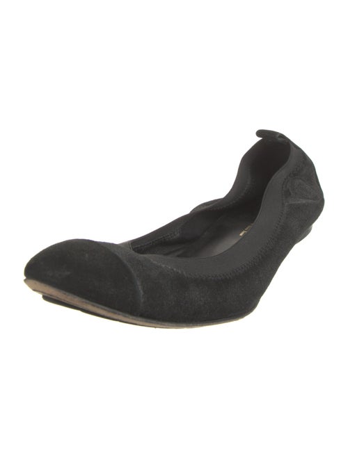 Chanel Interlocking CC Logo Suede Flats