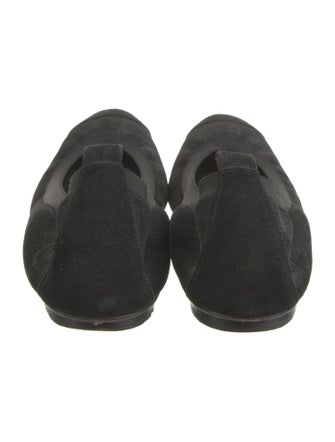 Chanel Interlocking CC Logo Suede Flats