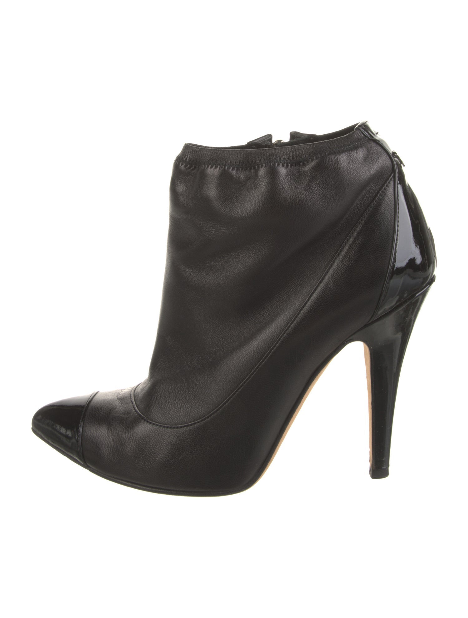 Chanel Interlocking CC Logo Leather Boots