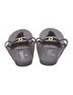 Chanel Interlocking CC Logo Leather Slides