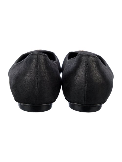 Chanel Interlocking CC Logo Suede Ballet Flats