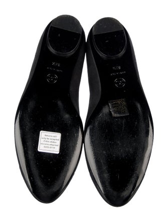 Chanel Interlocking CC Logo Suede Ballet Flats