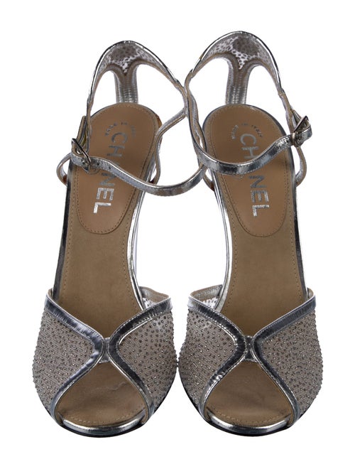 Chanel Interlocking CC Logo Mesh Sandals