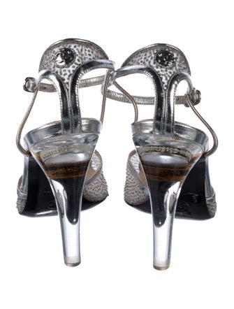 Chanel Interlocking CC Logo Mesh Sandals