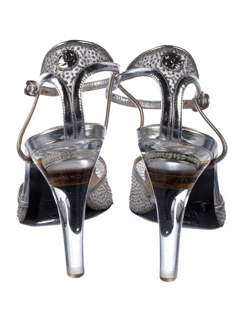 Chanel Interlocking CC Logo Mesh Sandals