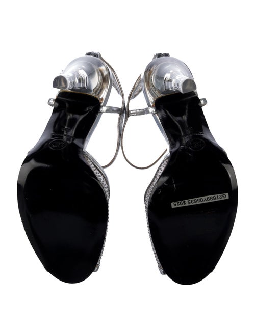 Chanel Interlocking CC Logo Mesh Sandals