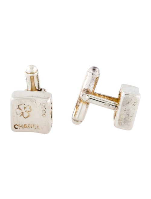 Chanel Logo Clover Square Cufflinks