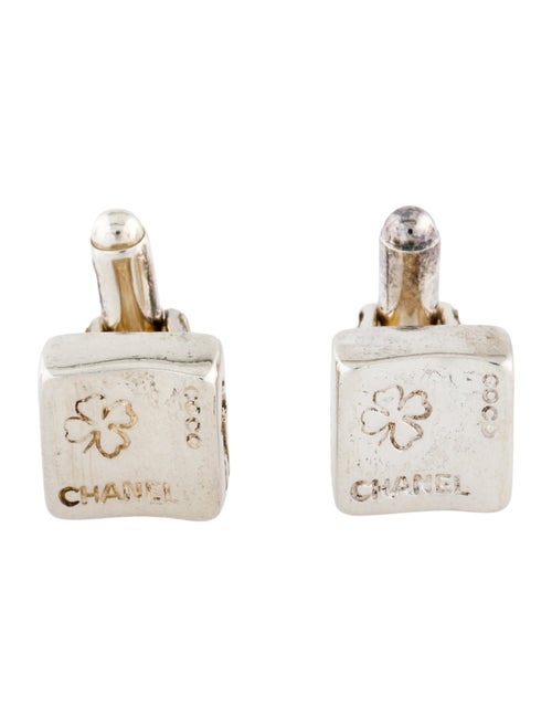 Chanel Logo Clover Square Cufflinks