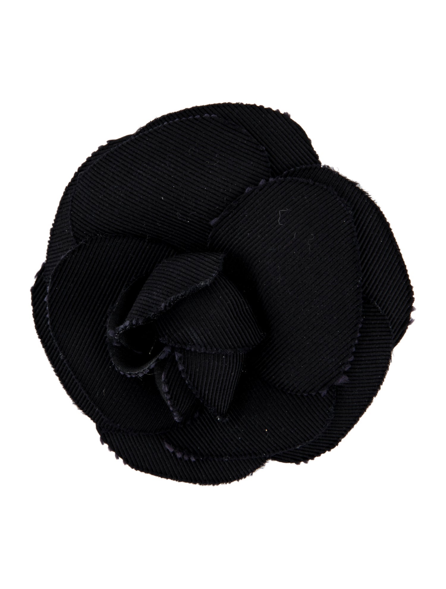 Chanel Vintage Fabric Camellia Brooch