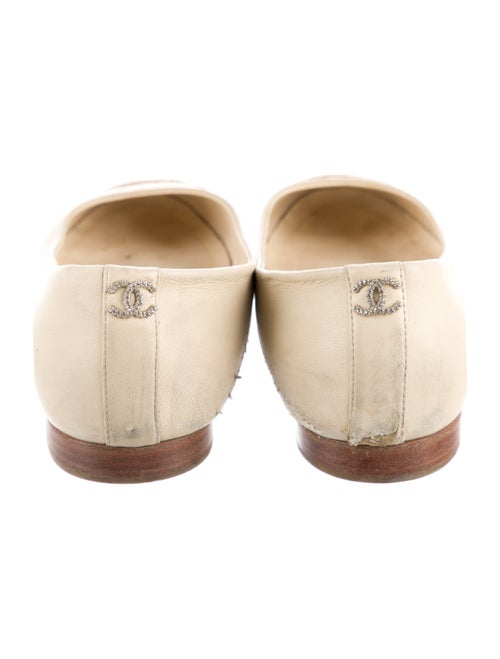 Chanel Interlocking CC Logo Leather Flats