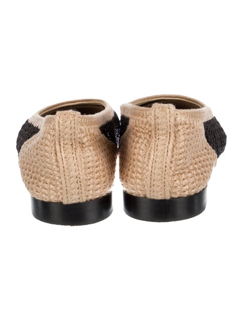 Chanel Interlocking CC Logo Raffia Flats
