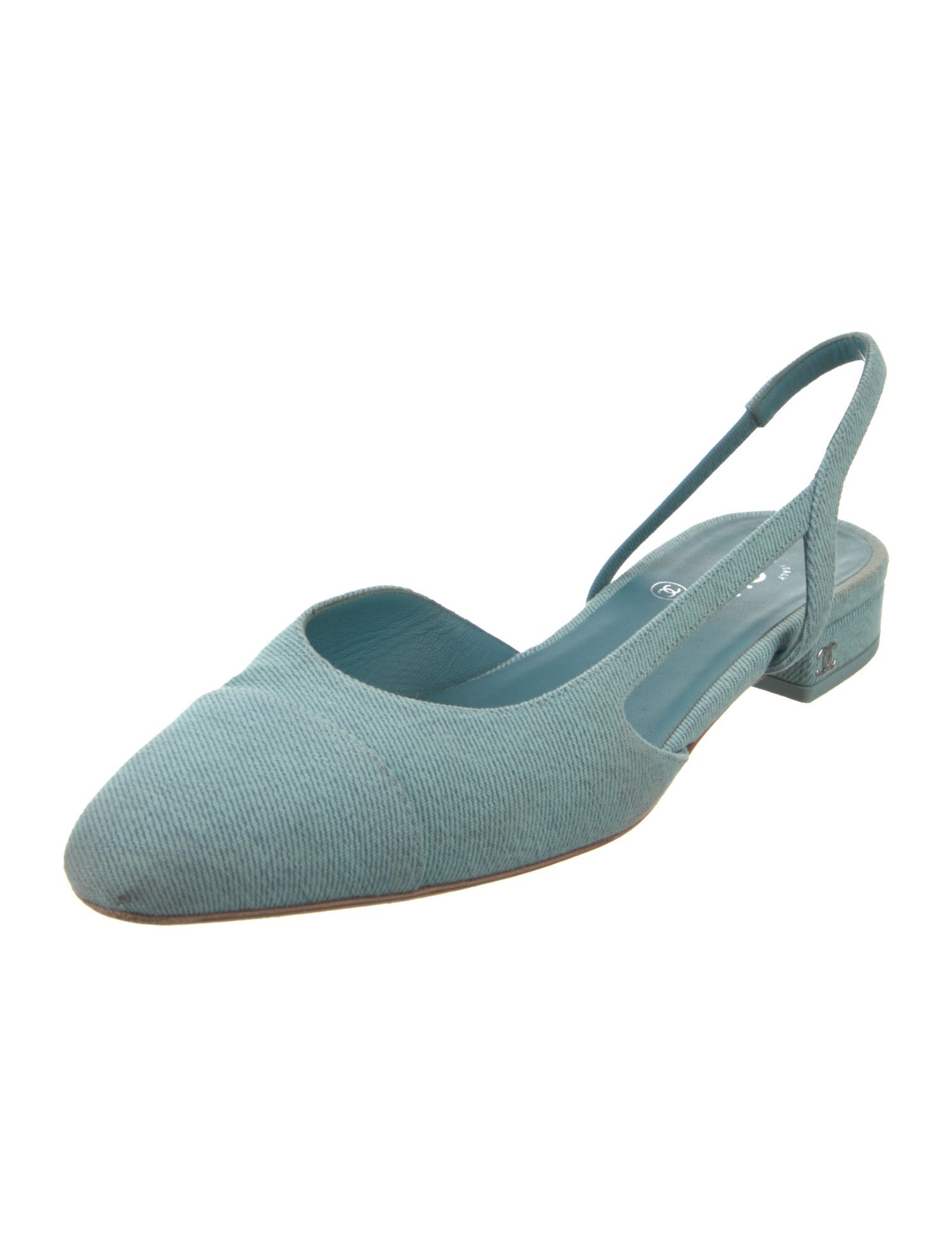 Chanel 2021 Interlocking CC Logo Slingback Flats