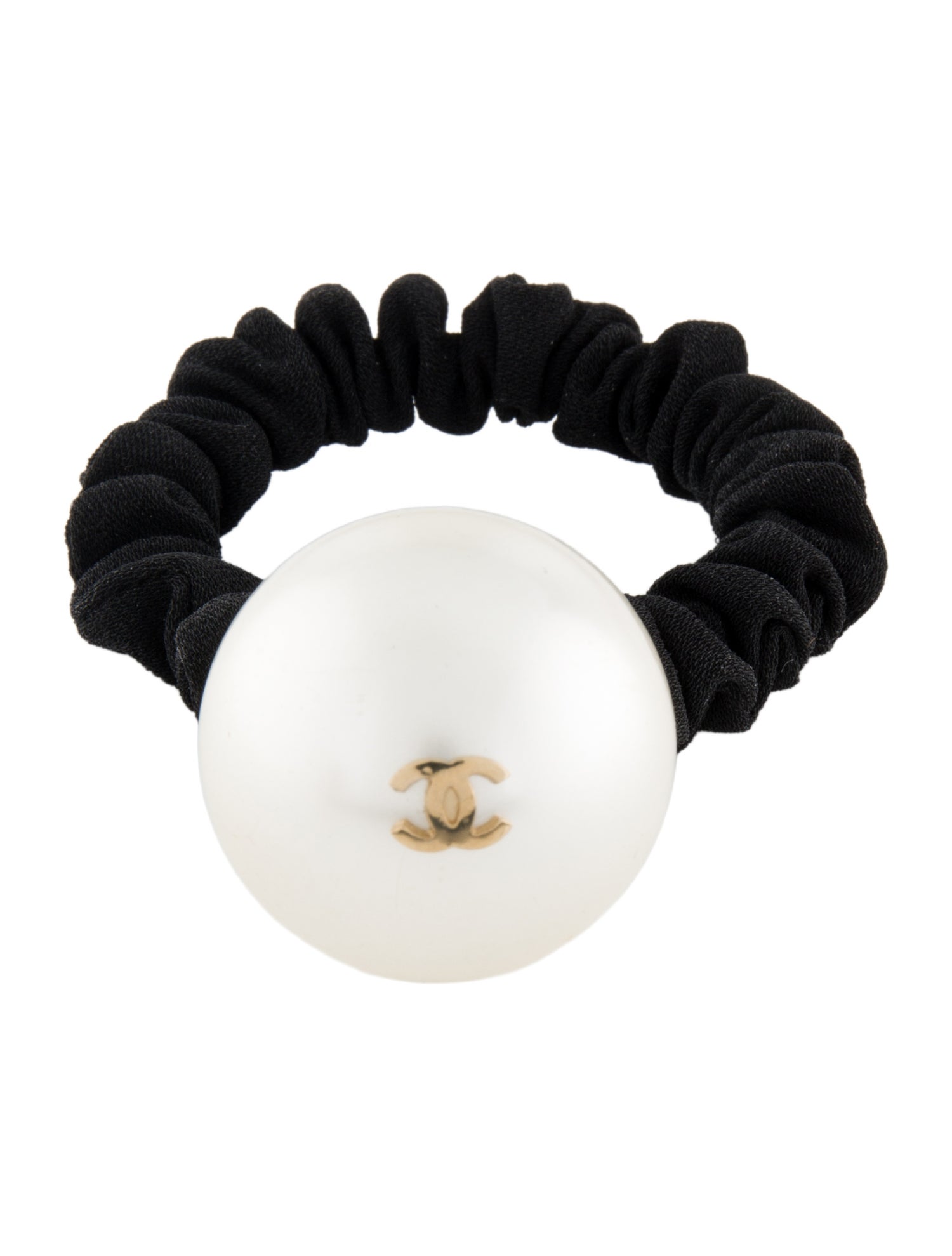 Chanel CC Faux Pearl Hair Tie