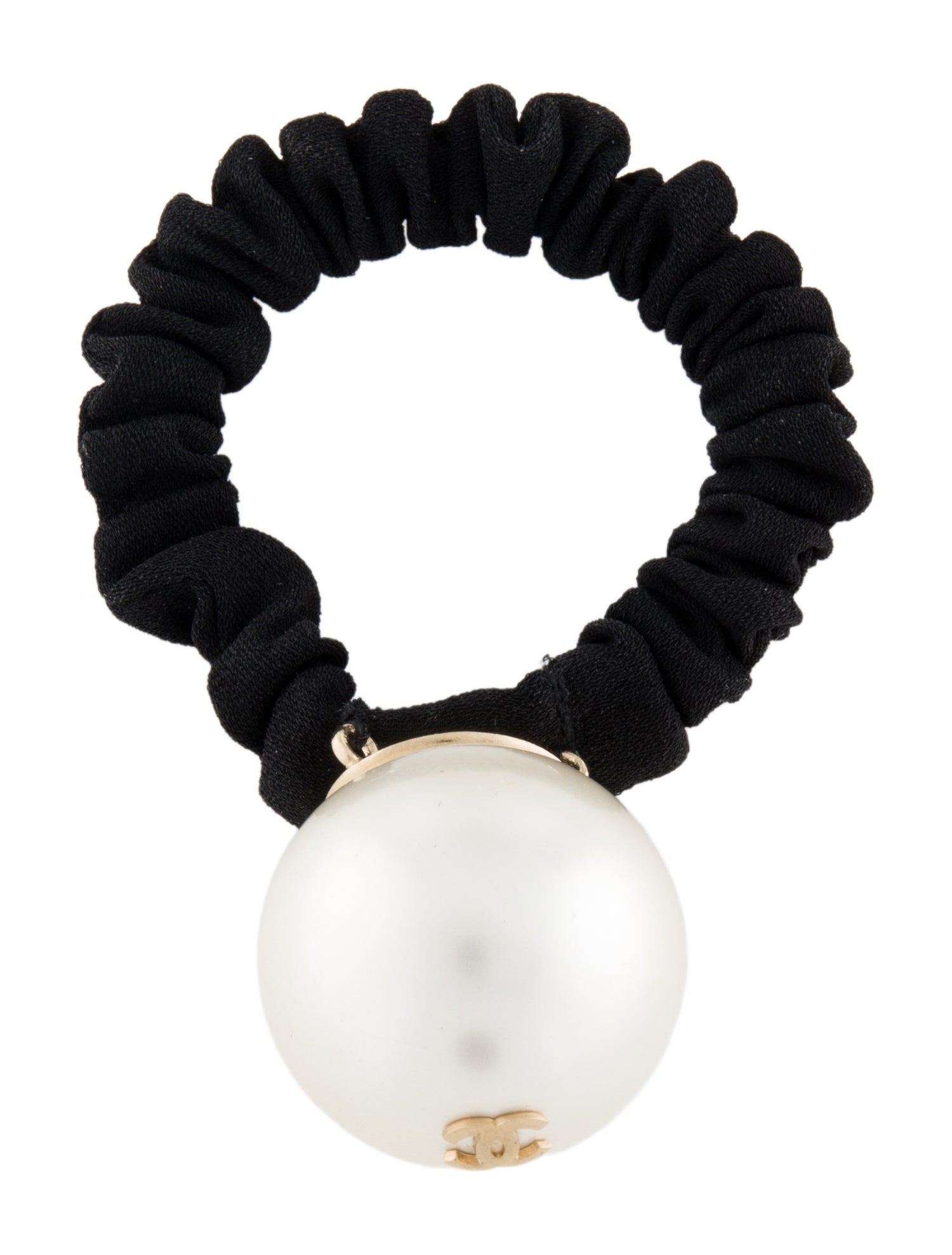 Chanel CC Faux Pearl Hair Tie