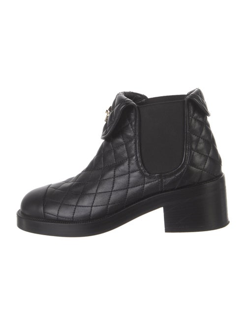 Chanel 2023 Interlocking CC Logo Chelsea Boots