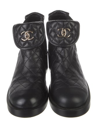 Chanel 2023 Interlocking CC Logo Chelsea Boots