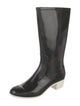 Chanel Interlocking CC Logo Rubber Rain Boots