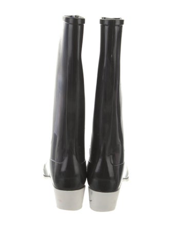 Chanel Interlocking CC Logo Rubber Rain Boots