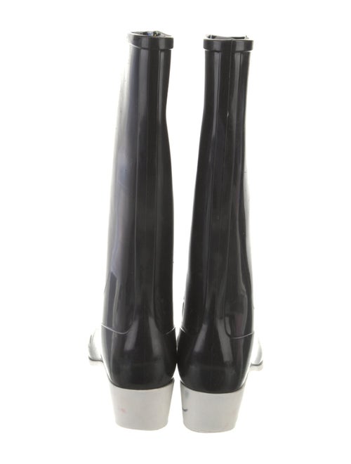 Chanel Interlocking CC Logo Rubber Rain Boots