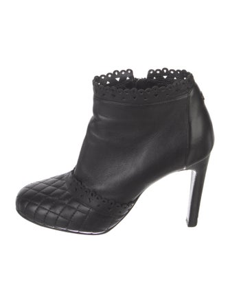 Chanel Interlocking CC Logo Leather Boots