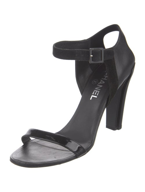 Chanel Interlocking CC Logo Leather Sandals