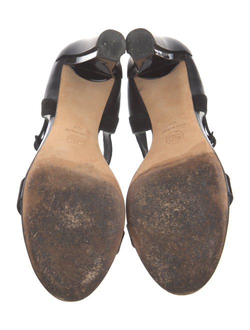 Chanel Interlocking CC Logo Leather Sandals