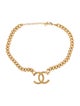Chanel 2020 CC Textured Pendant Necklace