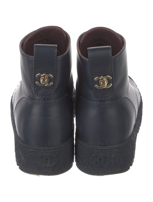 Chanel 2021 Interlocking CC Logo Combat Boots