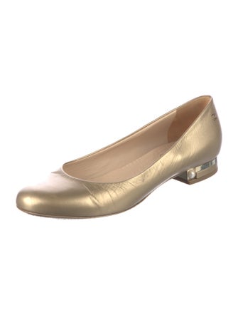 Chanel 2015 Interlocking CC Logo Ballet Flats