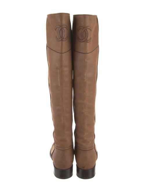 Chanel 2014 Interlocking CC Logo Riding Boots