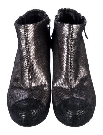 Chanel 2014 Interlocking CC Logo Boots