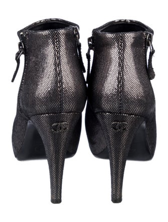 Chanel 2014 Interlocking CC Logo Boots