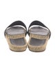 Chanel Interlocking CC Logo Leather Espadrilles