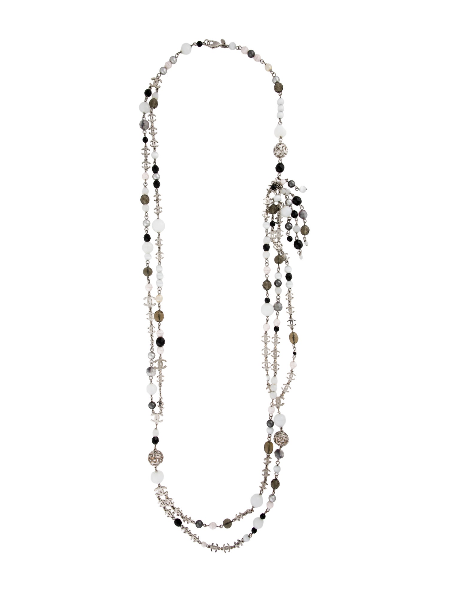 Chanel Strass & Resin CC Multistrand Beaded Necklace