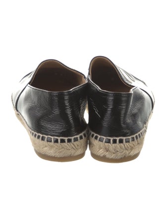 Chanel Interlocking CC Logo Leather Espadrilles