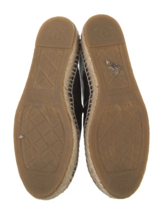 Chanel Interlocking CC Logo Leather Espadrilles