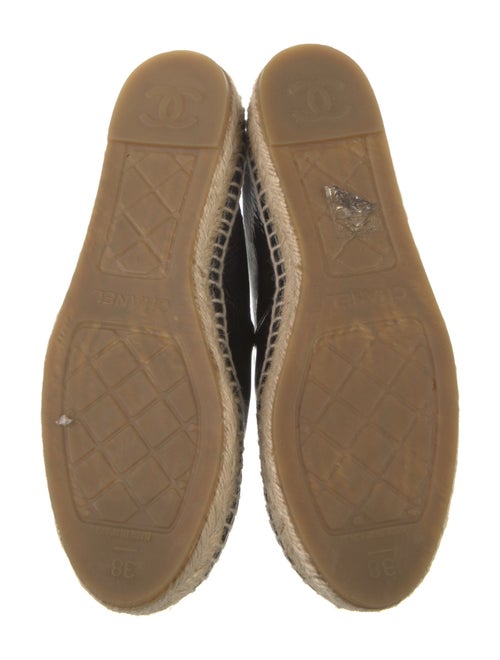 Chanel Interlocking CC Logo Leather Espadrilles