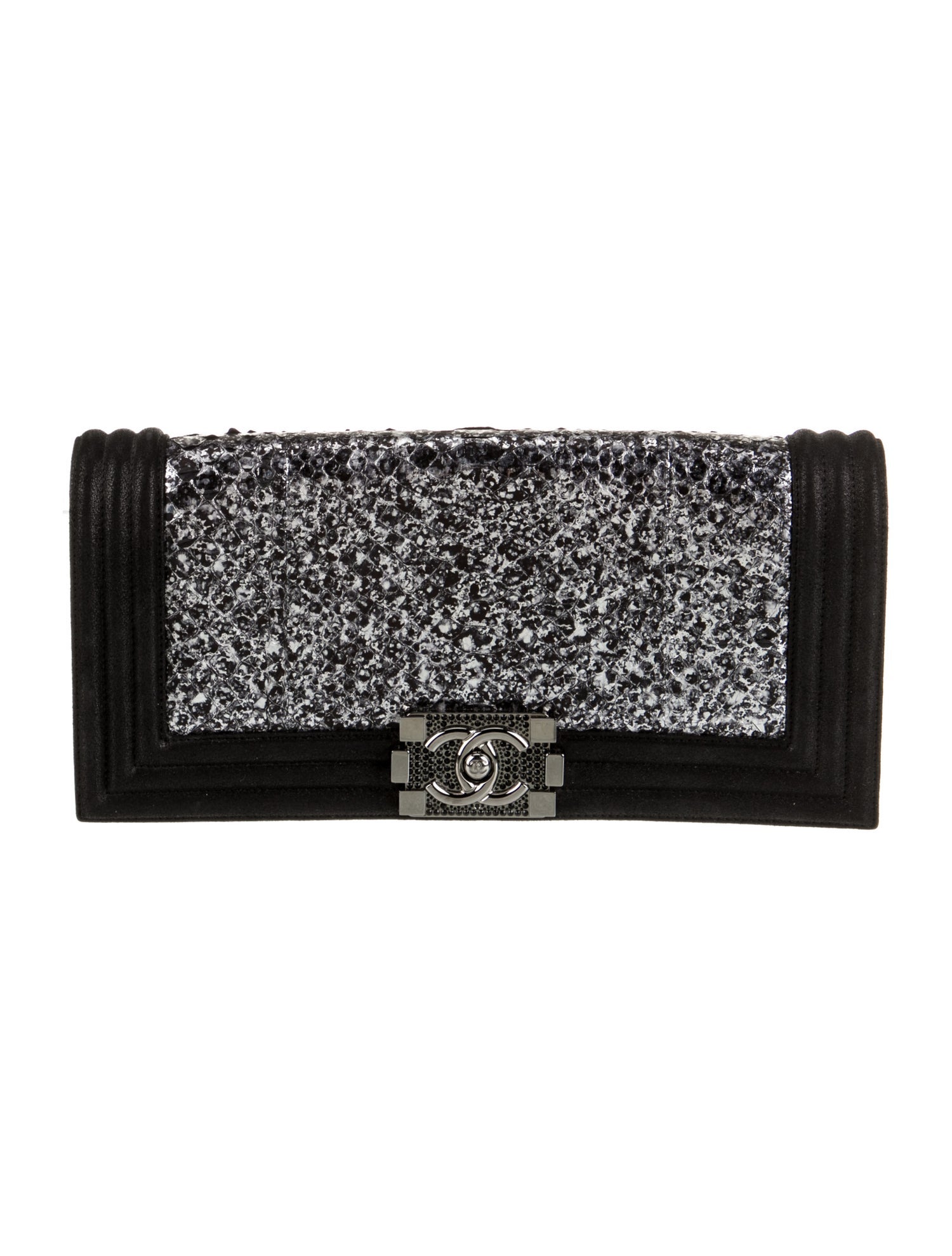 Chanel Python Strass Boy Clutch