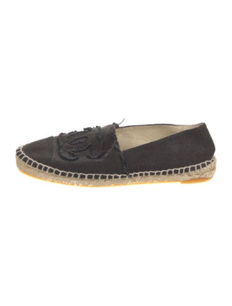 Chanel Interlocking CC Logo Canvas Espadrilles