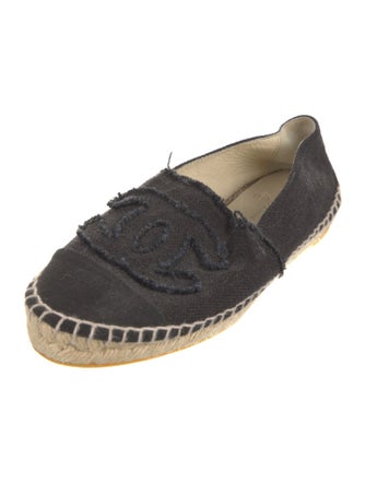 Chanel Interlocking CC Logo Canvas Espadrilles
