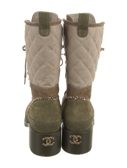 Chanel 2024 Quilted Pattern Combat Boots