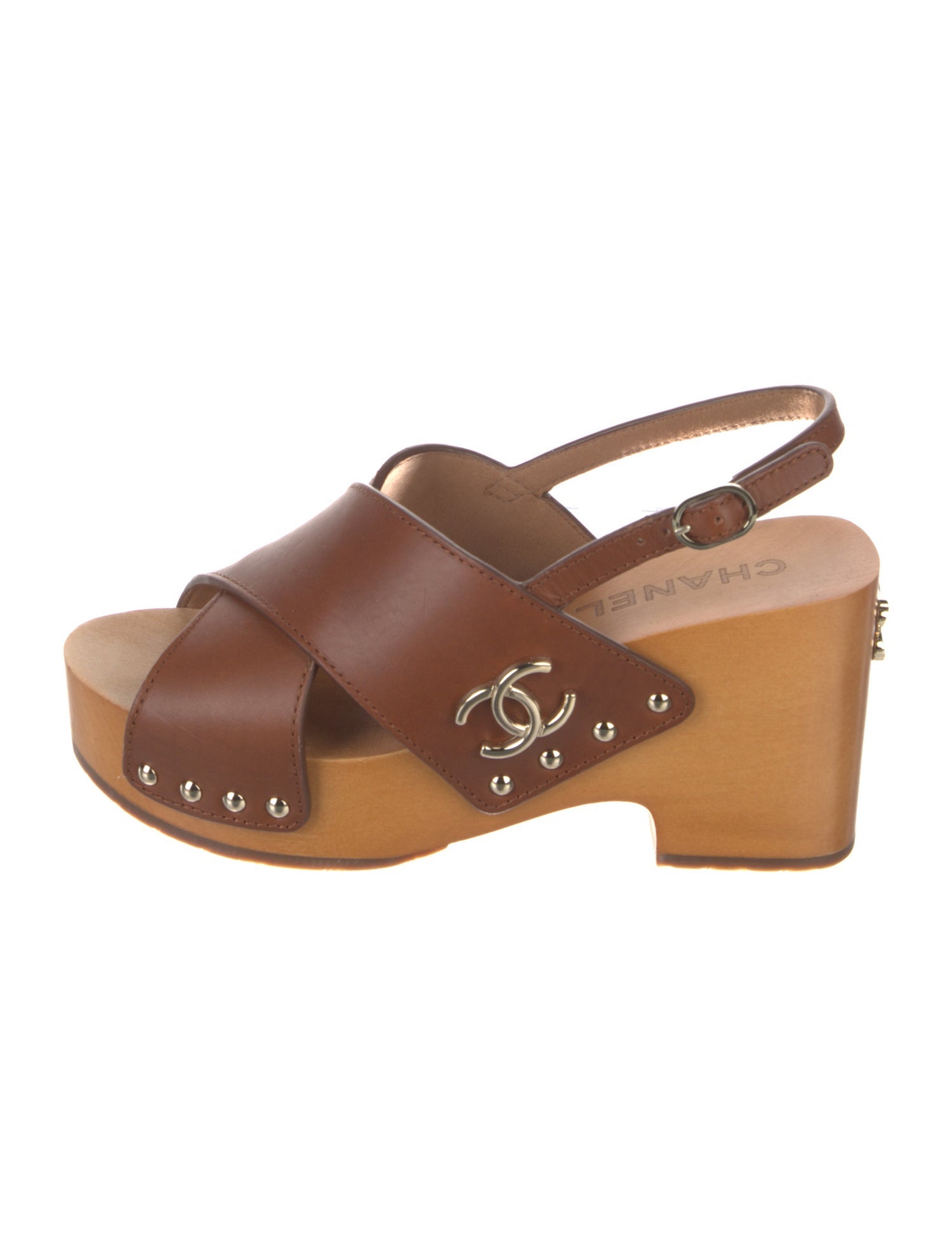 Chanel 2020 Interlocking CC Logo Slingback Sandals